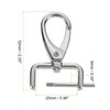 sourcing map 2Pcs Swivel Clasps Hook, 25mm(1 Inch) D Ring