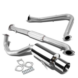 DNA MOTORING CBE-ME95NT Muffler CatBack Exhaust System [Compatible with 95-99 Mitsubishi Eclipse / 95-98 Eagle Talon Does NOT Fit Turbo Models]