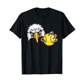 Eagle Softball Animal Cartoon Character T-Shirt