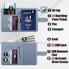 GOAUS Passport Holder for Travel with AirTag Slot Cards Cash