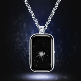 Long Distance Touch Necklaces Jewelry Set of 2, Remote Smart Connection Love Stars Necklace, People Around You Closer Than Ever, No Matter Where They Are/Send SOS SMS, Relationship Necklaces for