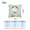HOYYU Easter Eggs Bunny Tail Throw Pillow Covers 18x18 Set