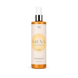 SIENA 01 Oro 120g Crema Corporal Iluminadora Efecto Bronceado, Body Glow Para Rostro y Cuerpo, Acabado Luminoso y Satinado, Loren Mos.