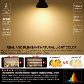 EACLL EACLL E14 LED Warmwei? 6.5W Ersetzt 95W Halogen R50 Glhlampe, 6er-Pack. 720 Lumen 3000K Leuchtmittel AC 230V Flimmerfrei Energiesparlampe, Abstrahlwinkel 120 Strahler, Nicht Dimmbar Reflektorlampe