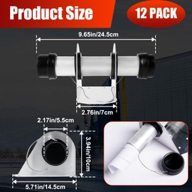 Soundforge Waterproof Aluminum Trailer Document Holder – Registration Card Storage Box with Tethered Rubber End Caps for Trucks, Trailers, and Tractors, Tube Style (1-5/8" x 9-7/16")(12)