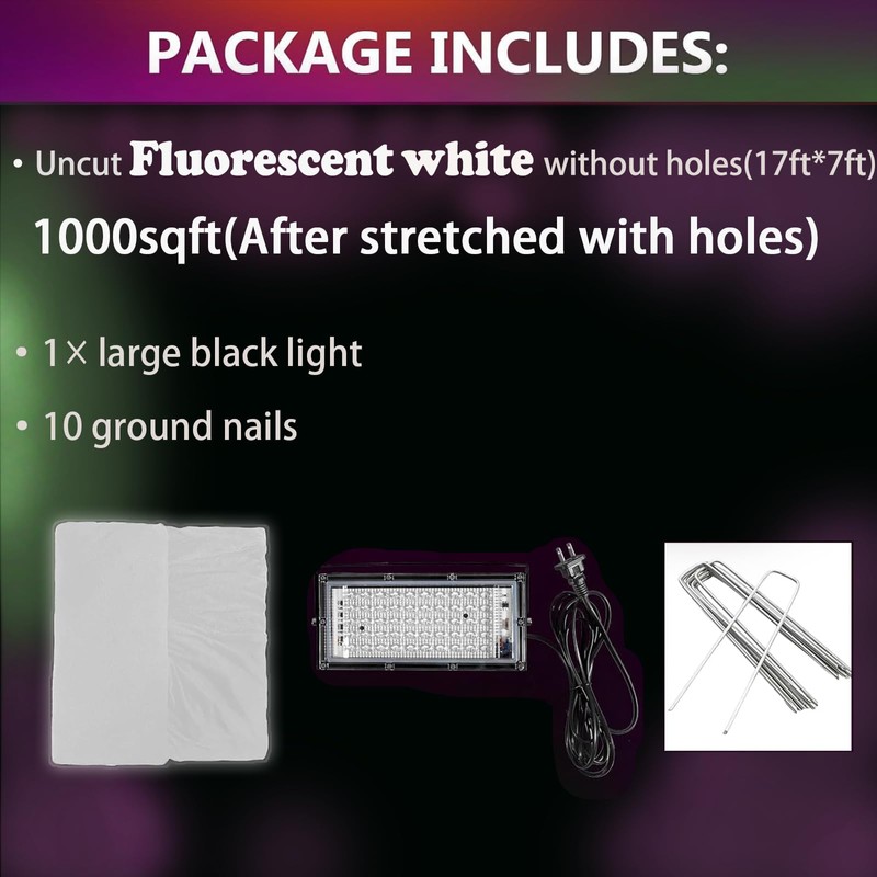 wymulot Glow in The Dark White 1000 Sqft Uncut Giant