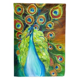 Caroline's Treasures JMK1150GF Bling Peacock Garden Flag Mailbox Flag Decorative Yard Flag Banner Outside Patio Artwork Yard Flower Beds, Garden Size, Multicolor