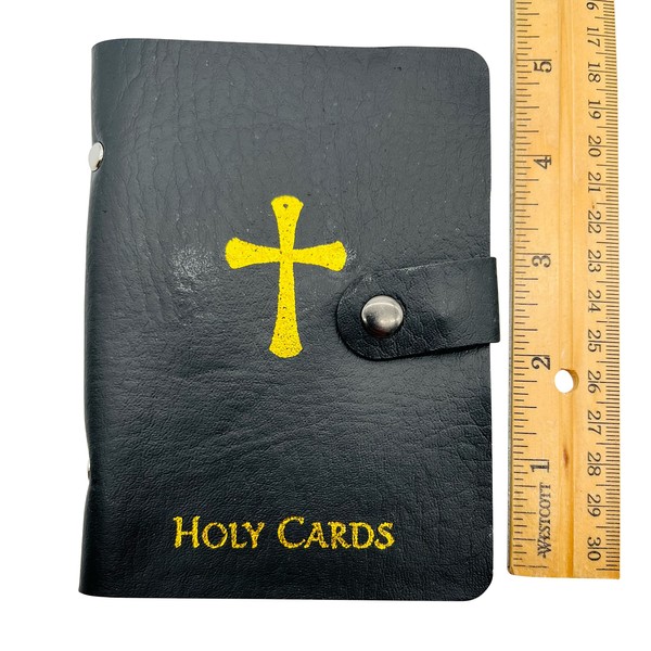 Holy Card Holder with 20 Sleeves Per Booklet for Standard Size Prayer Cards, Set of 2