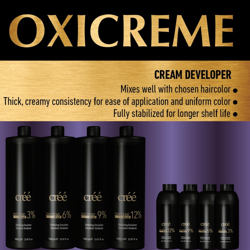 Créé Professional Oxicreme Peroxide Developer Series (40 Volume, 1000 ml)