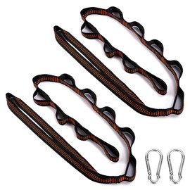 XCRPRT Hammock Attachment, Suspension Strap Kit, 300 kg Hanging Set, Tree Straps, Rod Hammock Swing Attachment, Hammock Rope with 2 Hook Carabiners for Camping, Outdoor, Hiking, Pack of 2