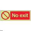 V Safety Glow In The Dark No Exit Prohibition Sign