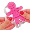 Tovolo Gingerbread Girls Templates Reverse, Dishwasher Safe, Set of 6