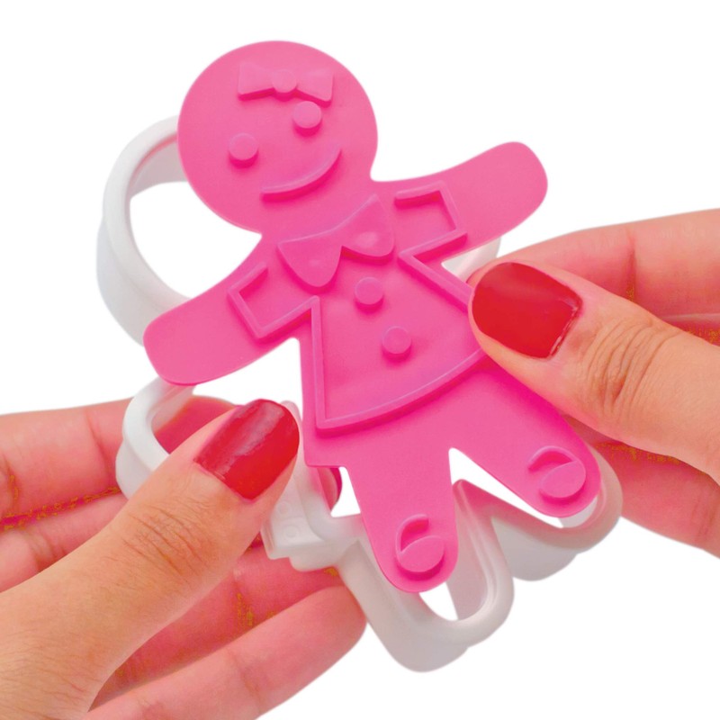 Tovolo Gingerbread Girls Templates Reverse, Dishwasher Safe, Set of 6