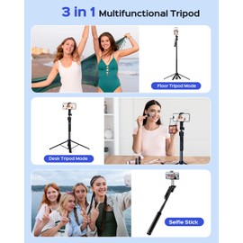 NEMOVA 68'' Auto Face Tracking Tripod for iPhone, 360° Rotation Phone Tripod with Wireless Remote and Phone Holder, Selfie Stick for Android, Applied to YouTube, Tiktok, Facetime