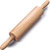 HelferX All-Purpose 17.6 Inch Beech Wood Non-Stick Rolling Pin -