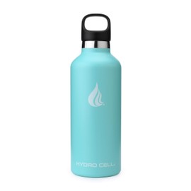 Hydro Cell Stainless Steel Water Bottle with Straw & Standard Mouth Lids (32oz 24oz 20oz 16oz) - Keeps Liquids Hot or Cold with Double Wall Vacuum Insulated Sweat Proof Sport Design (Teal 32oz)*