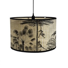 FANSU FANSU Round Drum Light Shade for Table Lamp, Modern Pattern Pendant Lampshades Easy Fit for Living Rooms, Bedroom, Hallways, Reading Room (Thin Leaves,30x20cm)