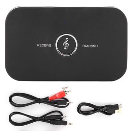 Adaptador de Audio Bluetooth 5.0 Wisoqu, Transmisor y Receptor Inalámbrico 2 en 1 con Cable de 3.5 Mm para Transmisión Estéreo/Automóvil en el Hogar, 92 Gramos