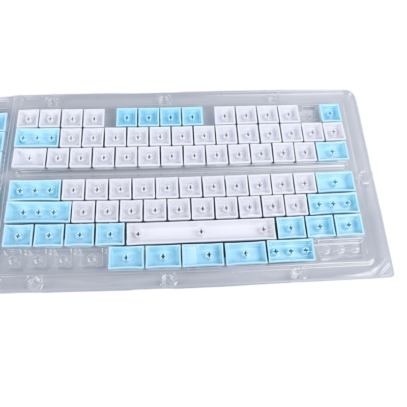 129 Keys Keycaps for XDA Height Accurate Keystrokes Blue White