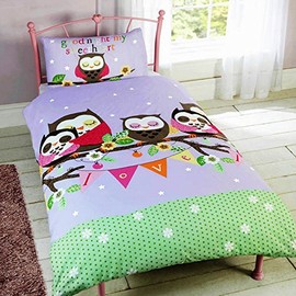 Rapport Home Goodnight Sweetheart Duvet Set, Single, Polyester-Cotton, Multi-Colour, 200 x 135 x 1 cm