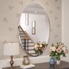 Mestikits Frameless Oval Mirror, 24x36 Inch Beveled Bathroom Mirrors for