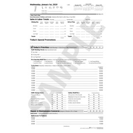 The Manager's Red Book - Quick Service restaurant management communication logbook 8.5"x11" monthly, 120 pages, 2 daily pges (F2118) (June 2025)