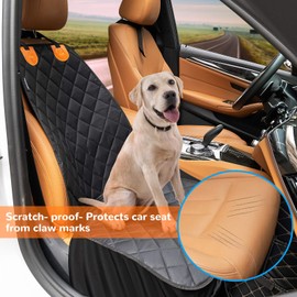 URPOWER Upgraded Pet Front Seat Cover 100% Waterproof Dog Seat Covers Nonslip & Washable Front Seat Dog Covers, Car Seat Protector for Cars Trucks and SUVs