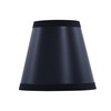 Aspen Creative 51054-6, Hardback Empire Transitional Clip-On Chandelier Shade, Black