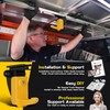 Van Interior Ladder Storage System Utilizes Overhead and Interior Sidewall