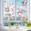 Easter Window Clings, 65 PCS Easter Stickers, Reusable Double-Sided Cute