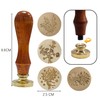 DBEFTLI 4-Piece Botanical Wax Seal Stamp Set – Interchangeable Solid
