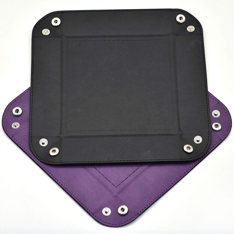 HDdais Dice Rolling Tray - Eco Friendly Leather Collapsible Dice