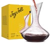 JoyJolt Lancia Wine Decanter Crystal Wine Aerator Handmade Base Glass