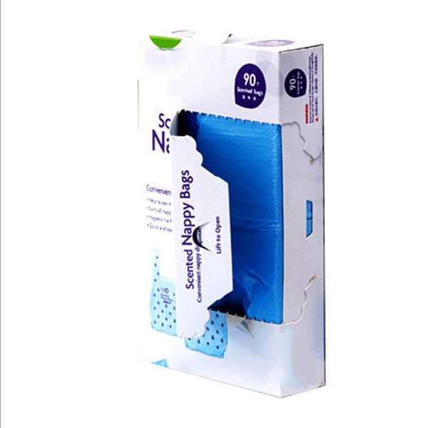 Mnozreo Scented Nappy Bags, Disposable Nappy Bags with Tie Handle,