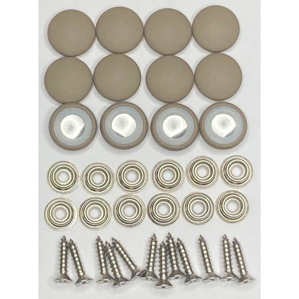 Set of 12 Dura Snap Upholstery Buttons #30 Taupe Brown