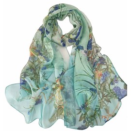Acotavie Scarfs for Women Lightweight Fashion Scarves Print Floral Pattern Scarf Shawl Wraps (C12)