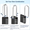 Oderra Padlock, 4 Digit Combination Padlock, Long Outdoor Padlock, Designed