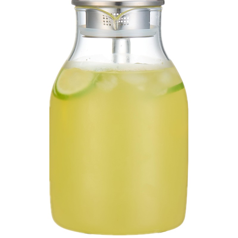 Karafu 68 Oz/2 Liter Glass Pitcher with Lid, Heat Resistant