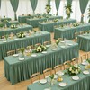 2 Pack Sage Green Tablecloths for Rectangle Tables 6ft, Wrinkle