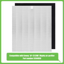 Hichoryer D480 True HEPA Replacement Filter D4, Compatible with Winix D480 Air Purifier, Compare to Winix D4 Filter, Item Number 1712-0100-00, 2 H13 True HEPA Filter & 8 Activated Carbon Filters