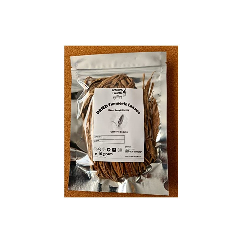 Dry Indonesia Turmeric Leaves/Daun Kunyit Kering 10 gram