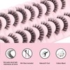 Parriparri Artificial Eyelashes D Curl Fake Russian False Eyelashes 10