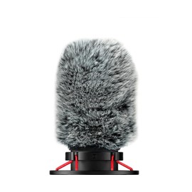 PhantAccy Windscreen/Pop Filter for HyperX QuadCast (S) Microphones - Furry Mic Cover for Wind & Ambient Noise Reduction (Furry-BlackWhite)