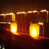 Mason Jar Solar Lights Lanterns, 8-Pack Amber Flame Flicker Lights