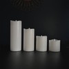 Stonebriar 6 Count Real White Wax 3x4 Flameless LED Pillar