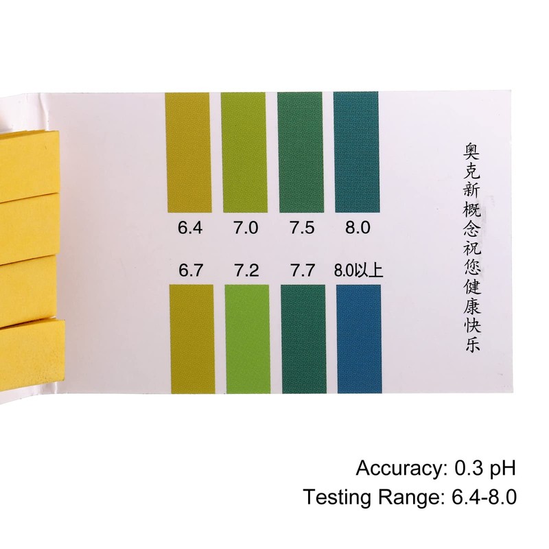 PATIKIL 4pcs PH Test Strips 6.4-8.0, 80 Indicator Papers, Litmus