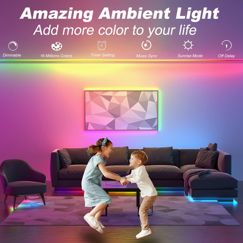 WUYXPG LED Strip Lights 6 Pre-Cut Led Light Strip with