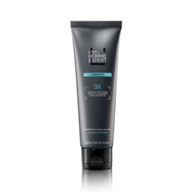 L'BEL - Homme Expert Limpiador para Hombre 120 g, Limpiador Facial en Gel, Antiarrugas, Reduce Brillo y Reduce Oleosidad, con Carbón activado y Ácido 