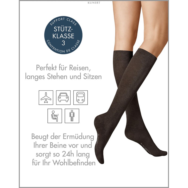 KUNERT Fly&Care® Women's Knee Socks Support Class III Effective Support