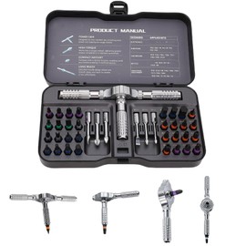 GIONAR 40-in-1 Magnetic Ratchet Screwdriver Set with S2 Steel Bits & Flexible Shaft for Precision Repair & Assembly, Furniture Assembly